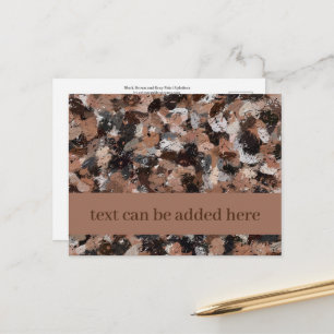 Carte Postale Gris, Brown et noir