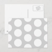 Carte Postale Gris clair à pois (Devant / Derrière)