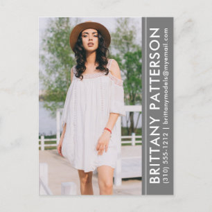 Carte postale Gris de la carte photo de l'acteur m