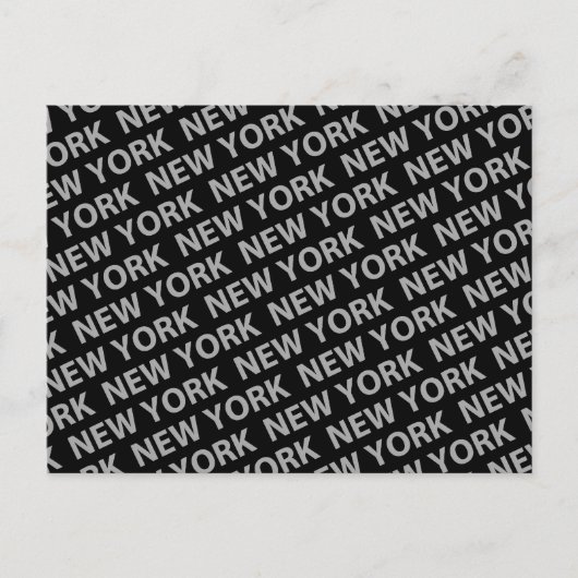 Carte Postale Gris de New York Pattern (Devant)