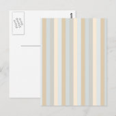 Carte Postale Gris doux Motif de bandes verticales (Devant / Derrière)
