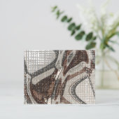 Carte Postale Gris et art Abstrait Brown (Debout devant)