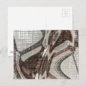 Carte Postale Gris et art Abstrait Brown (Devant / Derrière)