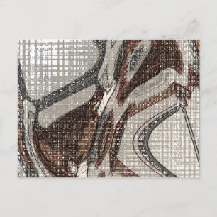 Carte Postale Gris et art Abstrait Brown