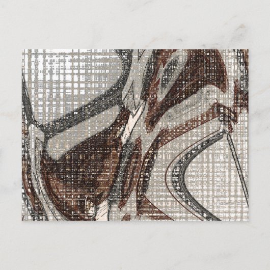 Carte Postale Gris et art Abstrait Brown (Devant)