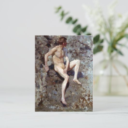 Carte Postale Gris et vert (Debout devant)