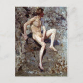 Carte Postale Gris et vert (Devant)