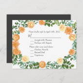 Carte Postale Gris foncé Pêche Mariage Floral moderne (Devant / Derrière)