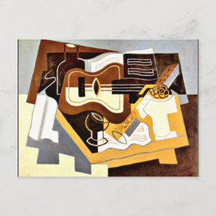 Carte Postale Gris - Guitare avec Clarinette