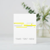 Carte Postale Gris Jaune Blocs Art Abstrait (Debout devant)