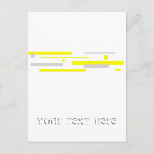 Carte Postale Gris Jaune Blocs Art Abstrait (Devant)