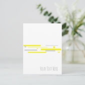 Carte Postale Gris Jaune Blocs Art Abstrait (Debout devant)