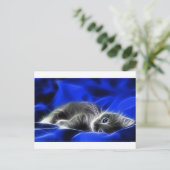 Carte Postale Gris Kitten Awakes (Debout devant)