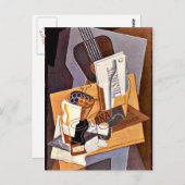 Carte Postale Gris - Livre de Musique (Devant / Derrière)