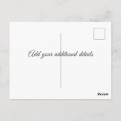 Carte Postale gris minimal que nous avons déplacé ajouter le tex (Dos)