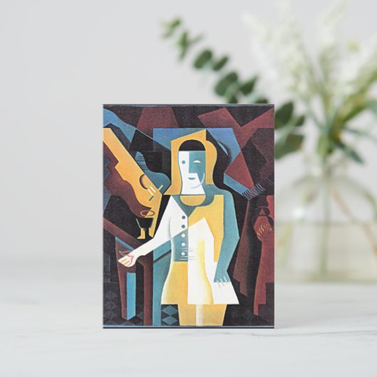 Carte Postale Gris - Pierrot, (Debout devant)