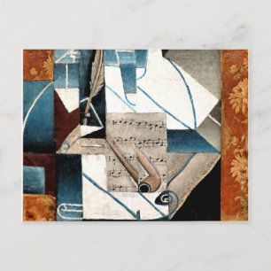 Carte Postale Gris - Stylo et tuyau