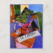 Carte Postale Gris - Un pot de Geraniums (Devant)