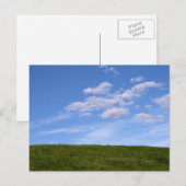 Carte Postale Gris vert et ciel bleu (Devant / Derrière)