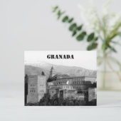 Carte Postale grise de grenade alhambra (Debout devant)