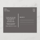 Carte postale grise et jaune Chevron moderne avec  (Dos)