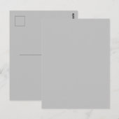 Carte postale grise minimale | Design moderne et é (Devant / Derrière)
