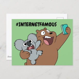Carte Postale Grizz & Nom Nom - #InternetFamous