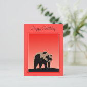 Carte Postale Grizzly Bear au coucher du soleil - Art original d (Debout devant)