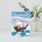 Carte Postale Groenland Cartoon affiche l'affiche. (Debout devant)