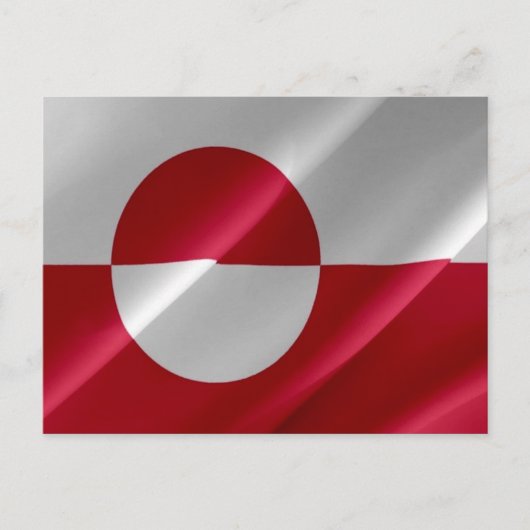 Carte Postale Groenland - Drapeau (Devant)