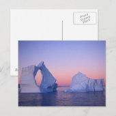 Carte Postale Groenland, Iceberg au coucher du soleil. (Devant / Derrière)