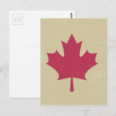 Carte Postale gronder le drapeau canadien (Devant / Derrière)