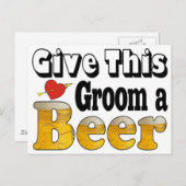 Carte Postale Groom de bière (Devant / Derrière)