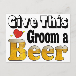 Carte Postale Groom de bière