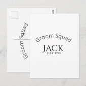 Carte Postale Groom squad name date year bold letter bachelorett (Devant / Derrière)