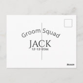 Carte Postale Groom squad name date year bold letter bachelorett (Dos)
