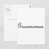 Carte Postale Groomsman (Devant / Derrière)