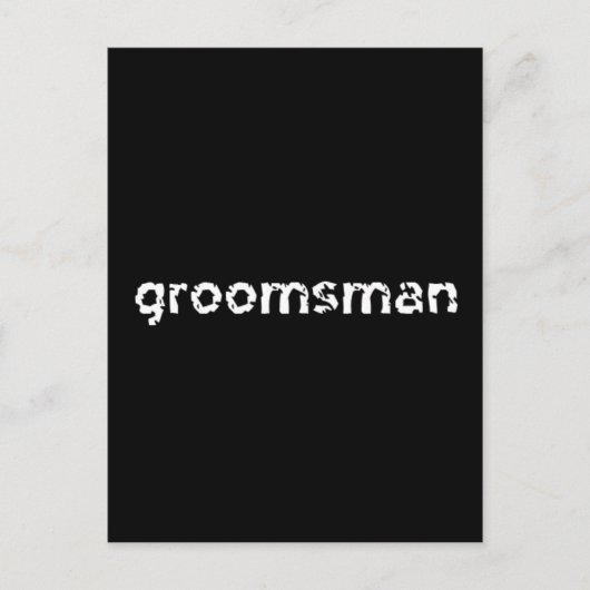 Carte Postale Groomsman (Devant)