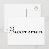 Carte Postale Groomsman (Devant / Derrière)