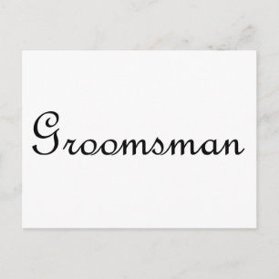 Carte Postale Groomsman