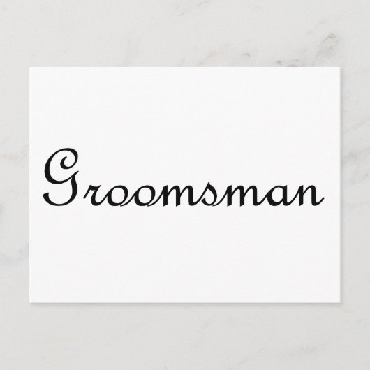 Carte Postale Groomsman (Devant)