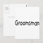 Carte Postale Groomsman (noir) (Devant / Derrière)