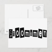 Carte Postale Groomsmen (Devant / Derrière)