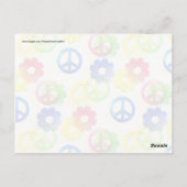 Carte Postale Groovy hippie Peace Signs Flower Power Sparkles (Dos)