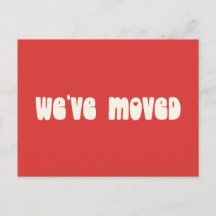 Carte Postale Groovy Rétro Rouge Clair Mod Déplacé Nouvelle Adre