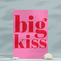 Gros Bisou ! Typographie rose vif moderne et audac