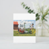 Carte Postale Gros bloc de tondeuse à gazon (Debout devant)