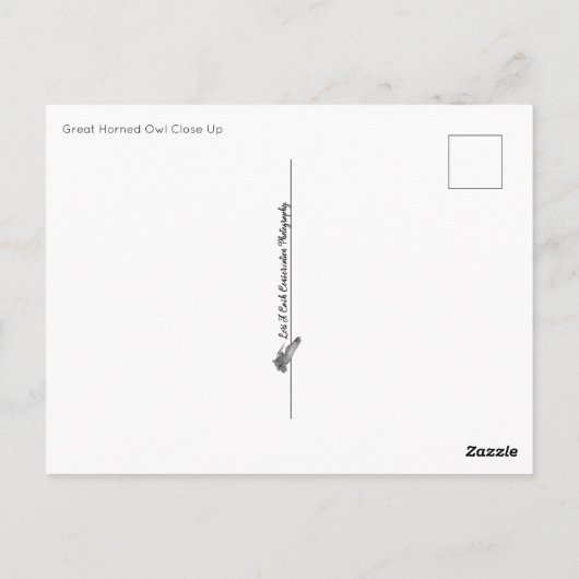 Carte postale Gros Chouette (Dos)