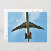 Carte Postale Gros décollage d'avion (Devant / Derrière)