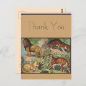 Carte Postale Gros Lions Chat Tigres, léopards, Animaux Imprimer (Devant / Derrière)